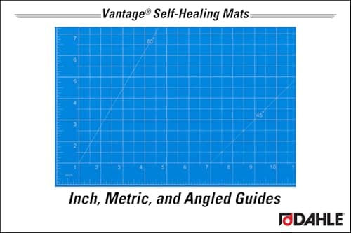 Dahle 10691 Vantage Self-Healing Cutting Mat, 12" x 18", Blue, 5 layer PVC Construction, 1/2" Grid Lines, Self Healing for Maximum Durability, Perfect for Cropping Photos, Cutting, Sewing, and Crafts — view 2