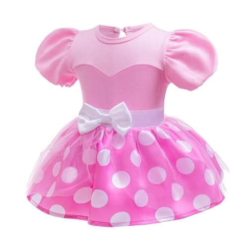 Dressy Daisy Infant Baby Girl Princess Polka Dot Onesie Romper Halloween Costume Bodysuit with Headband Size 18-24 months — view 2