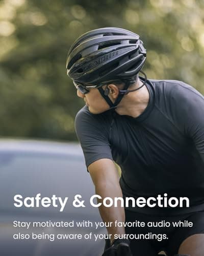 Shokz OpenRun (AfterShokz Aeropex) - Open-Ear Bluetooth Bone Conduction Sport Headphones - Sweat Resistant Wireless Earphones for Workouts and Running - Built-in Mic, with Headband (Black) — view 2
