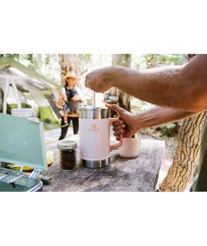 STANLEY Classic Stay-Hot French Press Coffee Maker 48 oz | 5 Minute Brew, 4 Hours Hot | Mesh Filter for Coffee Grounds | Insulated Stainless Steel French Press | BPA-Free | Black 2.0 — view 4