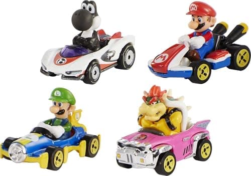 Hot Wheels Mario Kart Set of 4 Die-Cast Toy Cars — view 3