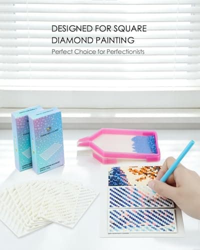 Foreveryoung Diamond Painting Zigzag Rulers – 9 PCS Diamond Art Tools and Accessories for Beginners, Fits Square Kits for Adults, Keeps Drills Aligned — view 2