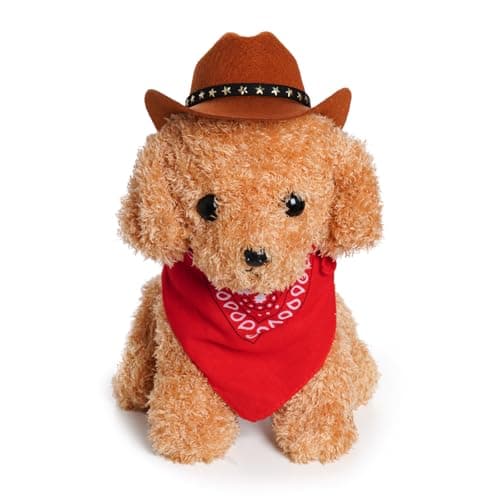 choyaxo Pet Cowboy Costume Halloween Costumes for Dogs Cat Cowboy Hat with Bandana Scarf (Medium)