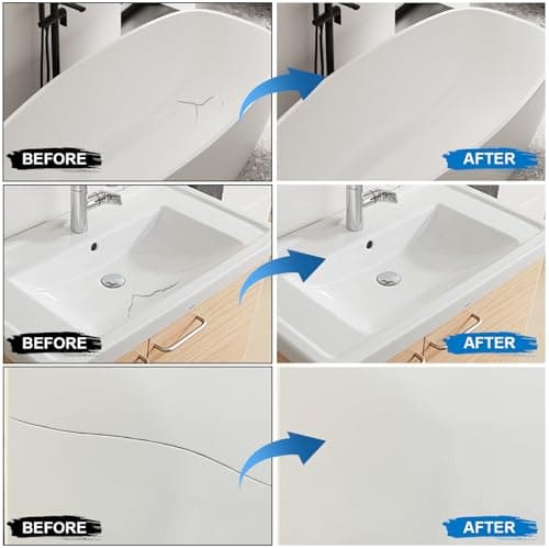 Bathtub Repair Kit, Porcelain Repair Kit for Chips, Dents, Cracks, Scratches, Fiberglass Tile Acrylic Tub Repair Kit for Ceramic Marble Quartz Resin Countertop Sink Toilet — view 2