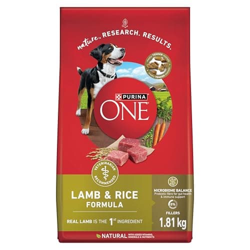 Purina ONE Dry Dog Food, Microbiome Balance Lamb & Rice - 1.81 kg Bag (1 Pack)