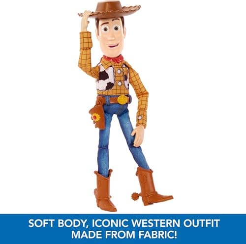 Mattel Disney Pixar Toy Story Talking Woody Action Figure & Accessory, Roundup Fun 12-inch Collectible with 30+ Sounds & Phrases — view 3