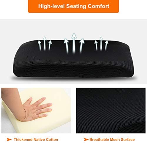 BestOffice Home Office Chair Ergonomic Desk Chair Mesh Computer Chair with Lumbar Support Armrest Executive Rolling Swivel Adjustable Mid Back Task Chair for Women Adults, Black (Black) — view 3