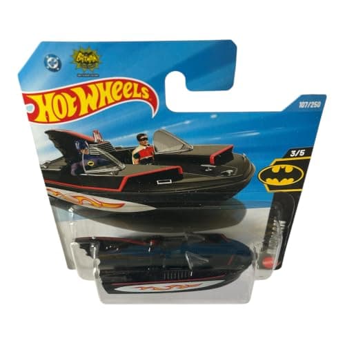 Hot Wheels 1966 Bat Boat [Black] Batman 3/5, 107/250, 1:64 Scale Diecast Toy Vehicle — view 3