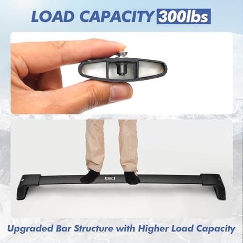 300LBS Lockable Roof Rack Cross Bars for Toyota RAV4 2019-2025 (Not Fit for Adventure/TRD Off-Road), Anti-Theft Design Heavy Duty Matte Aluminum Roof Rail Crossbars, Rooftop Cargo Carrier Luggage — view 5