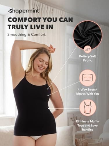 SHAPERMINT High Compression Womens Tops - Scoop Neck Cami - Tank Top for Women, Camisole for Women — view 6
