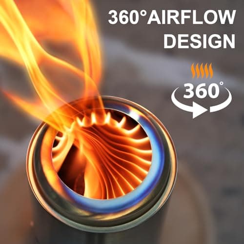 Mini Smokeless Fire Pit, Small Firepit with Stand, Portable Fire Pit 7 Inch Blue