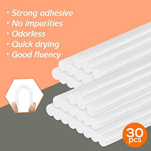 Krightlink Hot Glue Gun Kit with 30 Glue Sticks, Fast Preheating Hot Melt, High Temp for School Crafts DIY Arts and Quick Home Repairs (20w) — view 3