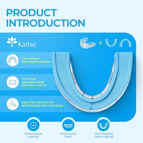 Kaitse Anti Snoring Device for Sleep: 3-Position Adjustable & Reusable Mouthpiece for Adults Designed to Help Reduce Snoring for Better Sleep — view 3