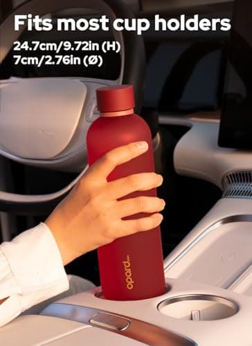 Opard Slim Water Bottle 27oz, Dishwasher Safe Plastic Water Bottle BPA-Free, Leakproof Screw Top, Cranberries Red, Reusable for Travel School Sport Gym Hiking — view 6