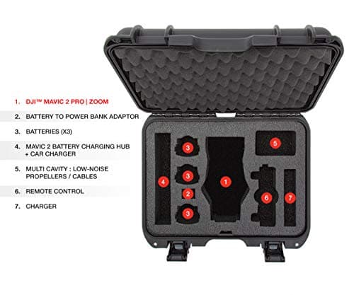 Nanuk DJI Drone Waterproof Hard Case with Custom Foam Insert for DJI Mavic 2 Pro/Zoom - Black - Made in Canada — view 5