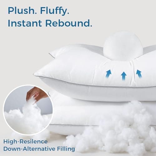 Sasttie Toddler Pillow Inserts Set of 2, 3 Year Old to 5, 13x18 Baby Pillows for Sleeping, Travel, School - CPC and Oeko-Tex Certified Down Alternative Plump Filling - Machine Washable, 2 Pack — view 5