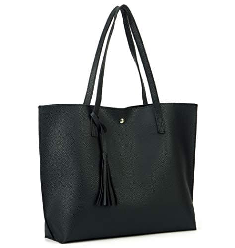Nodykka Women Tote Bags Top Handle Satchel Handbags PU Faux Leather Tassel Shoulder Purse — view 2