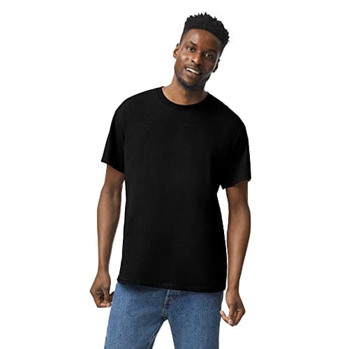 Gildan mens Heavy Cotton T-shirt, Style G5000, Multipack Shirt, Black (2-pack), X-Large US