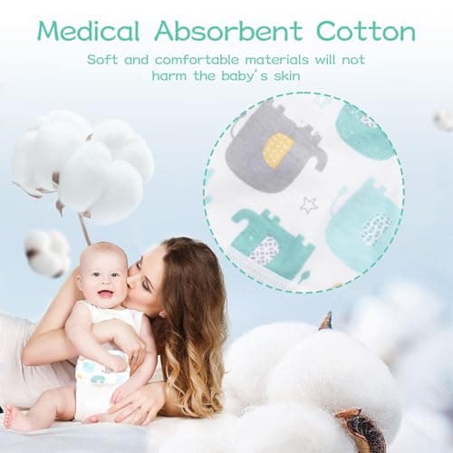 4Pcs Newborn Belly Button Wrap, Adjustable Baby Umbilical Cord Belly Band, Soft Cotton Navel Belt for Umbilical Cord Care, Cartoon Tummy Wrap for 0-12 Months Newborn Infant — view 2