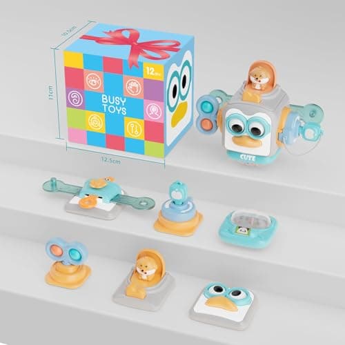 OSIMILY Busy Cube for 1 Year Old Toys| Montessori Toys for 1 Year Old,Sensory Toys for Toddlers 1-3,Learning Fine Motor Skills Toys,Birthday Gift for Baby Aged 6, 9, 10, 12, 18 Months — view 5
