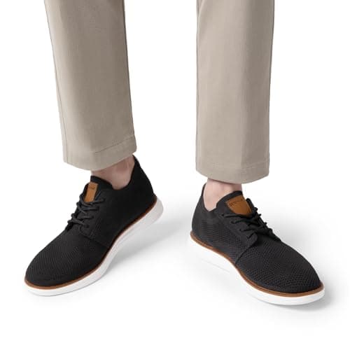 Bruno Marc Men's KnitFlex Breeze Mesh Sneakers Oxfords Lace-Up Lightweight Casual Walking Shoes,Size 11,Black,GRAND-01 — view 5