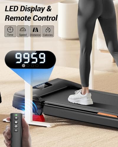 CURSOR FITNESS 15% Walking Pad Treadmill with Incline 0.6-6.2MPH Foldable Quiet Walking Pad for Home Small 2.5HP Under Desk Compact Treadmill with 300LBS Capacity — view 5