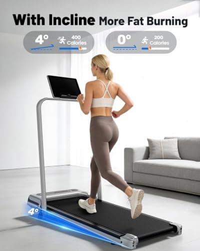 Yagud Walking Pad Treadmill for Home Office, Portable Under Desk Treadmill with Remote Control and LED Display, Walking Jogging Running Machine for Home — view 2