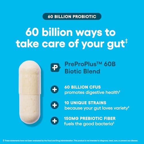 Physician's CHOICE Probiotics 60 Billion CFU - 10 Strains + Organic Prebiotics - Immune, Digestive & Gut Health - Supports Occasional Constipation, Diarrhea, Gas & Bloating - for Women & Men - 30ct — view 3