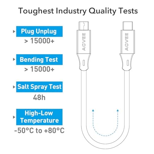 AGVEE 10ft USB-C to Micro USB Cable — view 4