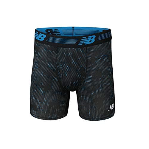 New Balance Men's Performance Boxer Briefs with Fly, Breathable Stretch Underwear, Moisture Wicking, Soft Waistband (3 Pack) - Black/Steel/Bolt Black Ghost Camo, Medium — view 2
