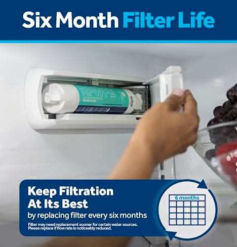 GE RPWFE Refrigerator Water Filter, Genuine Replacement Filter, Certified to Reduce Lead, Sulfur, and 50+ Other Impurities, Replace Every 6 Months for Best Results, Pack of 1 — view 6