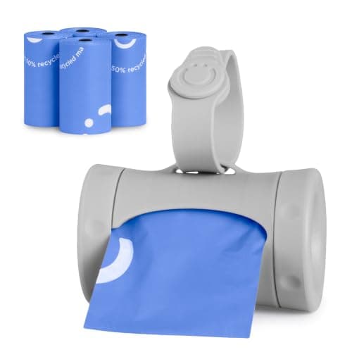 Ubbi Retractable Bag Dispenser for Diaper Bag Value Set, Gray