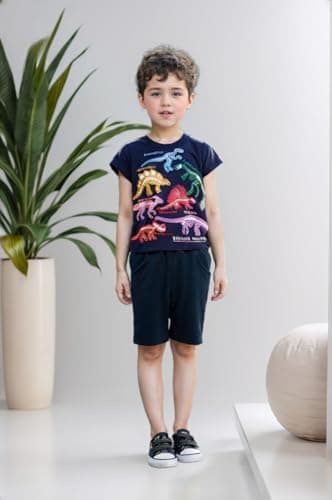 Winzik Boys Shirts, Toddler Boys' Tops Tees T Shirts Kids Short Sleeve Summer Dinosaur Clothes 2-8T (4-5T, Dinosaur 3#) — view 3