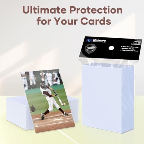 600 Counts Card Sleeves, Clear Trading Card Sleeves, Ultra Soft Hockey Cards Sleeves, Plastic Card Protector for Standard Cards Fit for MTG, Hockey, Sports, Game Cards — view 5