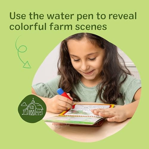Melissa & Doug Water Wow! Mess Free Coloring Book, Reusable Water-Reveal Activity Pad, On The Farm, Travel Toys, Party Favors, for Toddlers & Kids Ages 3+ — view 2