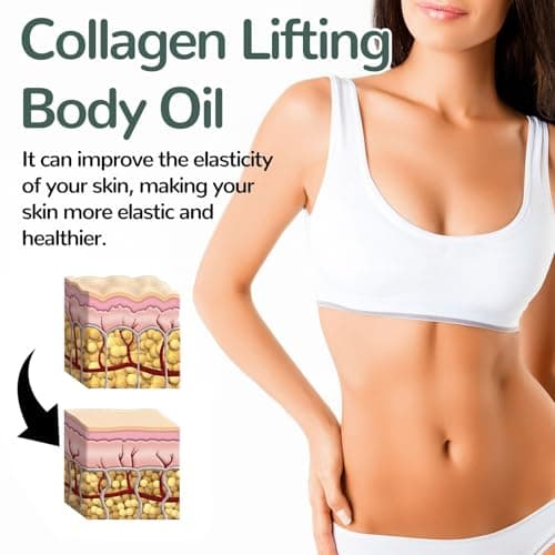 Collagen Lifting Body Oil with Vitamin E & Rosemary - Firming & Tightening Oil for Neck, Chest, Arms, Thighs - Hydrating Formula for Silky, Fresh, Luminous, and Supple Skin - 100ml (1PC) — view 2