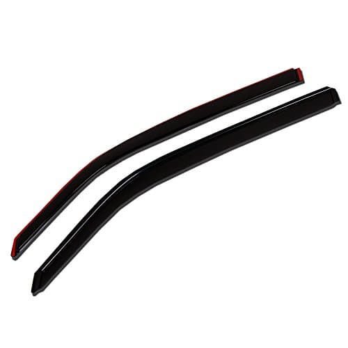 Tuningpros WV-534i in-Channel Window Visor Deflector Rain Guard Dark Smoke 2-pc Set, Compatible with 1997-2003 Ford F-150 Regular Cab