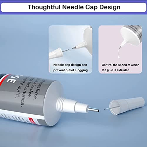 B7000 Adhesive Rhinestones Glue for Crafts, 2PCS 110ml / 3.7 fl oz with 5 Dotting Pen Tool, Wax Pencil and Tweezer, Jewelry Glue for DIY Craft, Makeup, Shoes, Jewelry Making, Nail Art — view 3