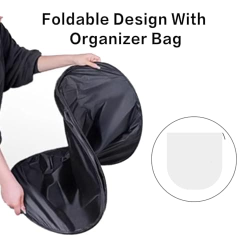 300T Sunshade for Tesla Model Y Model 3, Car Accessories 2026 for Tesla, Front Window Sunshade with Organizer Bag, Gifts for Tesla Owners — view 3