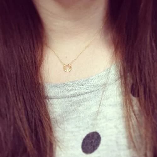 LANG XUAN Good Luck Horseshoe Pendant Friendship Chain Necklace with Meaning Card for Women Silver Gift — view 2