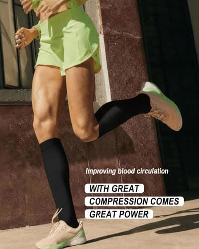 CTHH 4 Pairs Graduated Copper Compression Socks for Women & Men Circulation 15-20 mmHg - Best Support for Nurses, Running — view 3