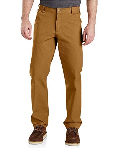 Carhartt Men's Rugged Flex Relaxed Fit Duck Dungaree Pant, Carhartt Brown, 32W x 32L