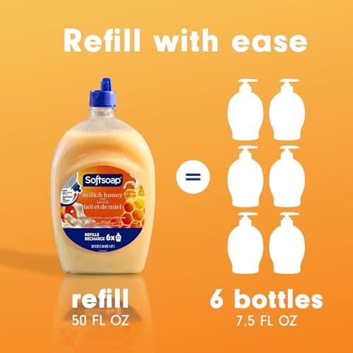 Softsoap Moisturizing Liquid Hand Soap, Milk & Honey Scent, 50 fl oz Refill — view 5