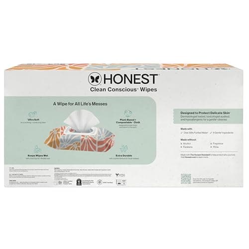 The Honest Company Hypoallergenic Multi-Use Baby Wipes for Sensitive Skin, Sunburst, 864 Count — view 9
