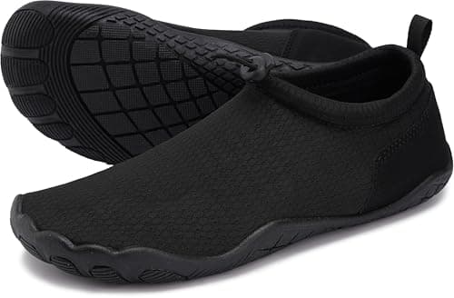 WHITIN Mens Water Shoes for Women Quick Drying Swim Sneakers Black M13/W15