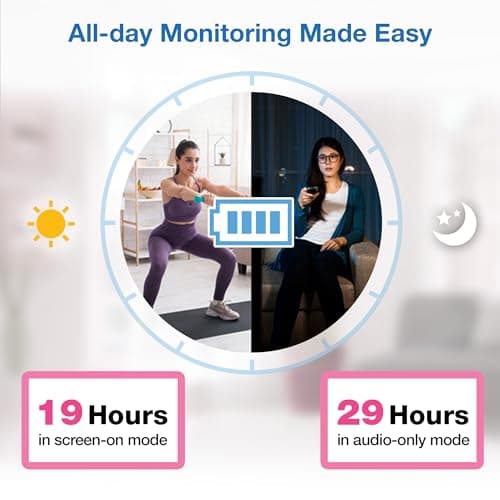 VTech VM819 Baby Monitor, 2.8” Screen, Night Vision, 2-Way Audio, Temperature Sensor and Lullabies, Secure Transmission No WiFi — view 4