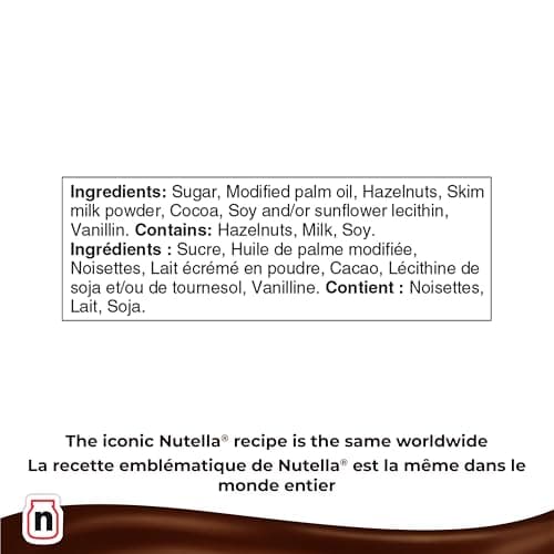 NUTELLA Hazelnut Spread with Cocoa for Breakfast - 725 g Jar - 2 Pack - 1450 g — view 2