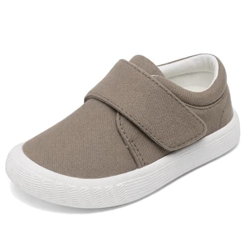 Jack & Lily CanvasKicks Lightweight Breathable Toddler Shoes Warm Taupe