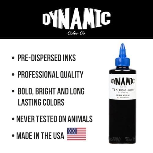 Dynamic Triple Black Tattoo Ink Bottle 8oz — view 4