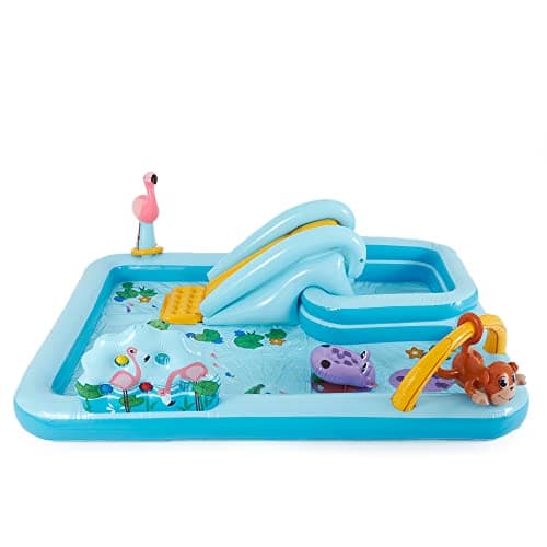 Intex 96" x 78" x 28" Inflatable Jungle Adventure Play Center Spray Kiddie Pool - Backyard Kids Water Slide, Outdoor Blow-Up Splash Pad for Toddlers — view 6